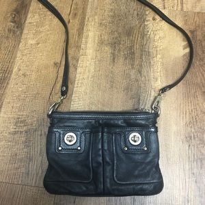 MARC JACOBS Totally Turnlock Percy Black Leather
